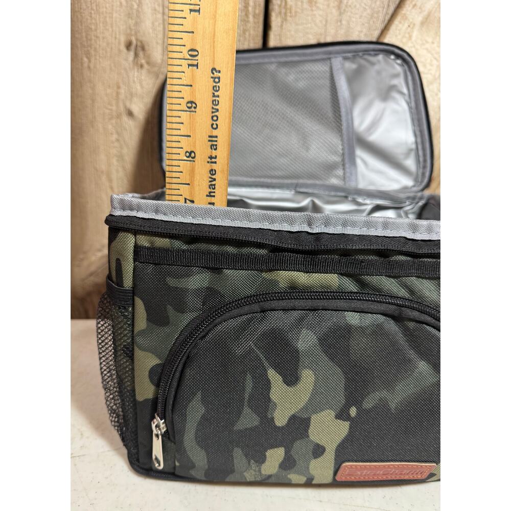 ExtraCharm Insulated Camo Cooler Lunch Bag Multipocket Lunch Box Collapsible - Picture 3 of 12